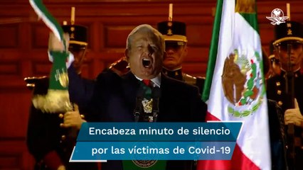 AMLO grita otra vez ante un Zócalo vacío