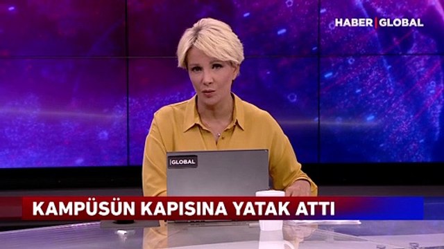Kampüsün kapısına yatak attı! Yüksek kira fiyatlarını protesto etti: Öğrencinin son hali...