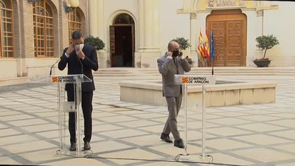 Pedro Sánchez asegura a Lambán que participarán al mismo nivel que Cataluña en la candidatura para los Juegos de Invierno