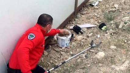 Son dakika haberleri: KIRIKKALE - Konteynerin altına sığınan yavru köpekleri itfaiye kurtardı