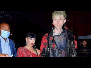 Megan Fox Changed Into a Red Hot Mini Dress to Match Machine Gun Kelly at