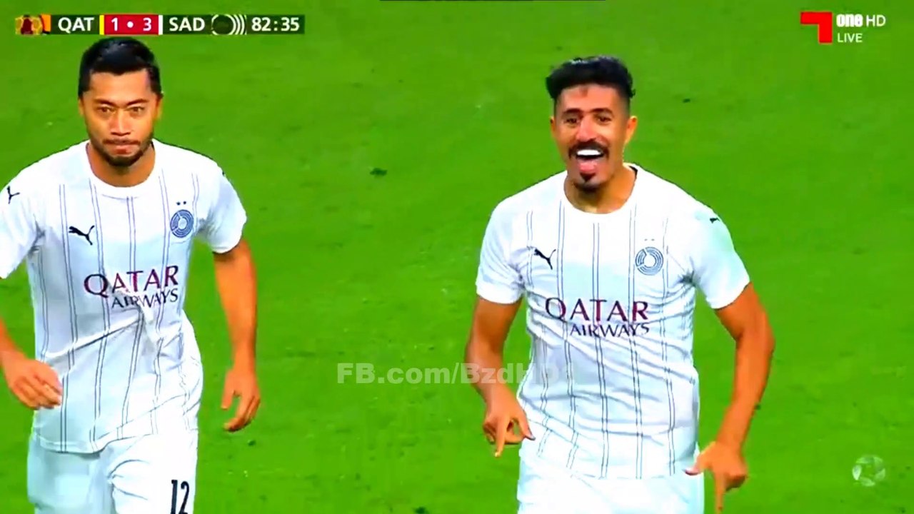 هدف بغداد بونجاح امام قطر القطري