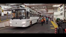 Llega primera flota de buses rusos para renovar el transporte público en Managua