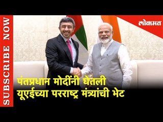 पंतप्रधान मोदींनी घेतली यूएईच्या परराष्ट्र मंत्र्यांची भेट | Lokmat News