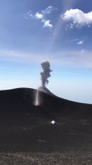 Volcano Erupts While Filming Dust Devil