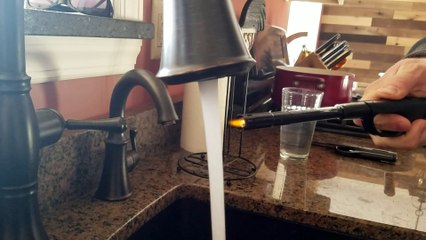 Demonstrating Flammable Gas from Kitchen Sink