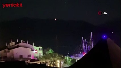 Ormana düşen yıldırım yangın çıkardı! Ekipler müdahale ediyor