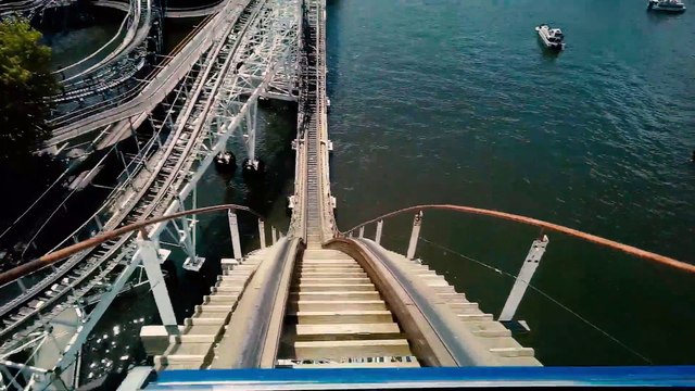 Hoosier Hurricane (Indiana Beach Amusement Park) - Front Row POV Roller Coaster Video