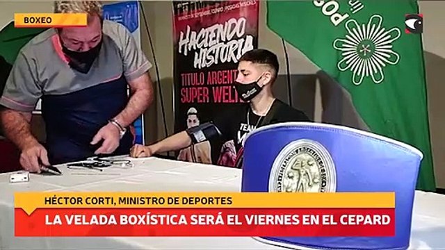 Se realizó el pesaje en el hotel julio cesar Héctor Corti, ministro de deportes