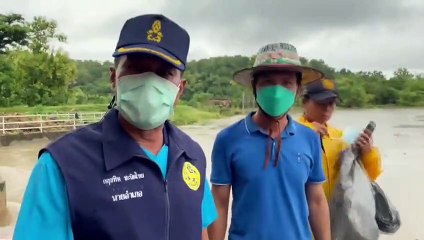 สุโขทัย น้ำจากลำน้ำแม่มอกไหลเข้าท่วม ต.เขาแก้วศรีสมบูรณ์ อ.ทุ่งเสลี่ยม