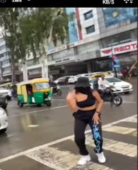 Girl dancing on zebra crossing viral video