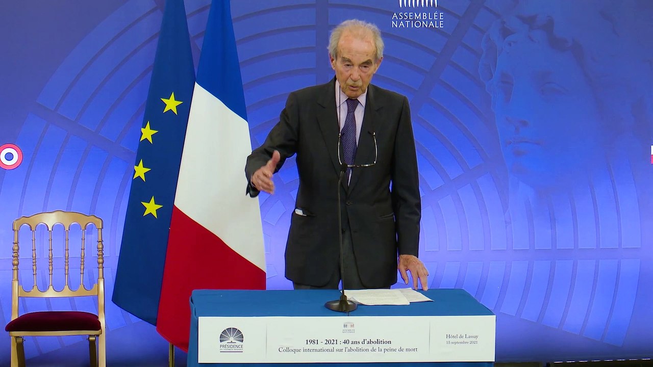 40 ans de l'abolition de la peine de mort - Discours de Robert Badinter - Jeudi 16 septembre 2021