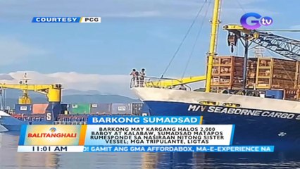 Barkong may kargang halos 2,000 baboy at kalabaw, sumadsad matapos rumesponde sa nasiraan nitong sister vessel | BT