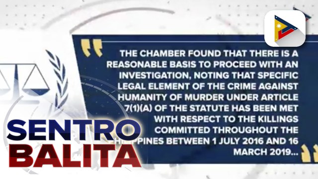 Sec. Panelo: Pangulong Duterte, nanindigang 'di lalahok sa imbestigasyon ng ICC; CHR, iginiit na may sariling hakbang para matugunan ang mga isyu ng karapatang pantao sa bansa