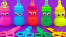 5 Colors Kinetic Sand in Baby Milk Bottle -Learn Colors- Kinder egg,LoL dolls,Food toys