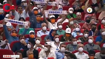 Erdoğan'ı konuşması sırasında endişelendiren olay