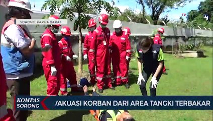 Simulasi Antisipasi Insiden Di Terminal Pengisian BBM Sorong