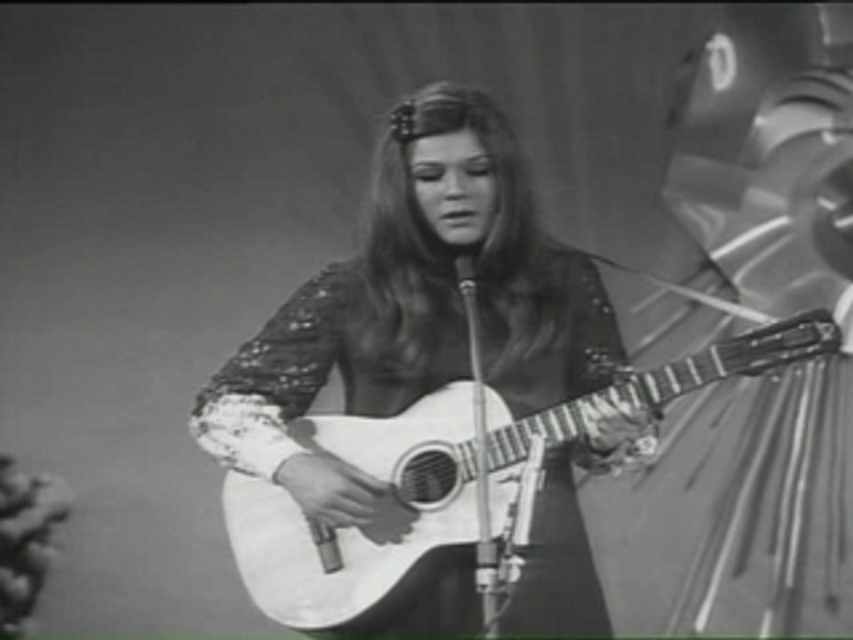 Lenny Kuhr - De Troubadour (ESC 1969 - Zwartwit) avi