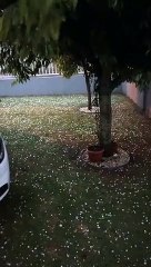 Chuva de granizo atinge Chapecó nesta sexta-feira