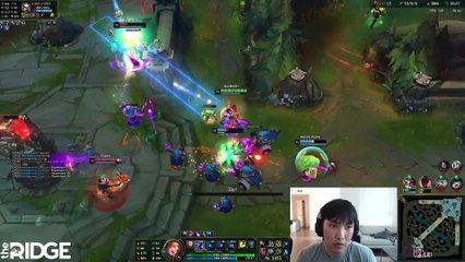Jugada de Doublelift durante un streaming de League of Legends