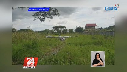 Cessna training aircraft, bumagsak; Dalawang sakay nito, sugatan | 24 Oras