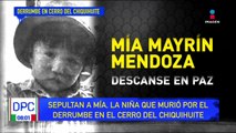 Sepultan a Mía, niña que falleció en derrumbe del Cerro del Chiquihuite