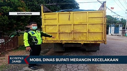 Mobil Dinas Bupati Merangin Kecelakaan