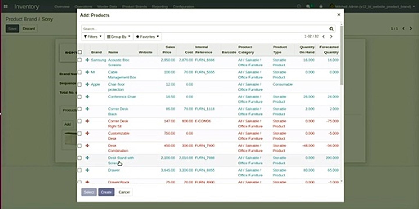 How to filter Products Based on different category Brands | Odoo | Browseinfo