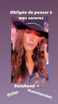 Amel Bent était au concert de Vitaa et Slimane.