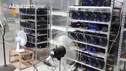 La Guardia Civil interviene una enorme granja de criptomonedas en Alicante