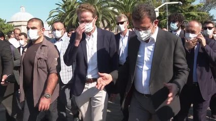 İBB Başkanı İmamoğlu, AB Büyükelçisi Meyer-Landrut ile Sultanahmet'ten Gülhane'ye yürüdü