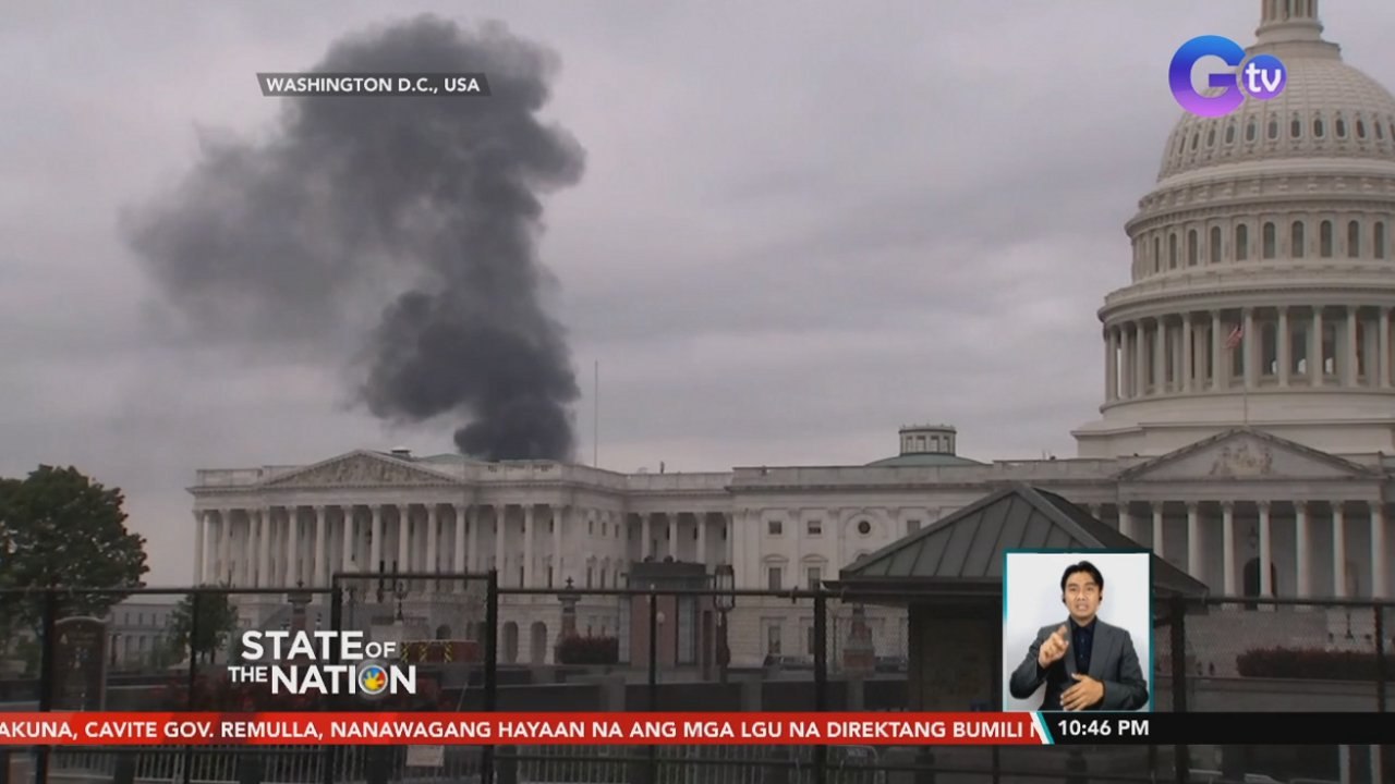 Sunog, sumiklab sa isang gusali sa likod ng U.S. Capitol | SONA