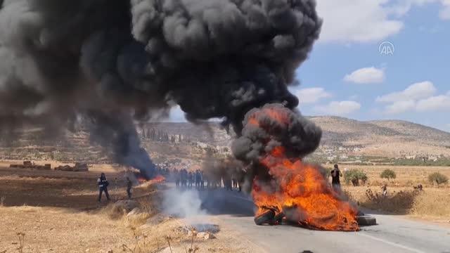 Batı Şeria'da Yahudi yerleşim birimleri inşasına karşı gösteri