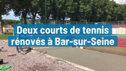 Deux courts de tennis rénovés à Bar-sur-Seine