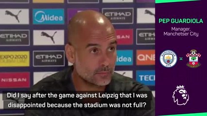 Télécharger la video: Guardiola refuses to apologise after plea for more fans