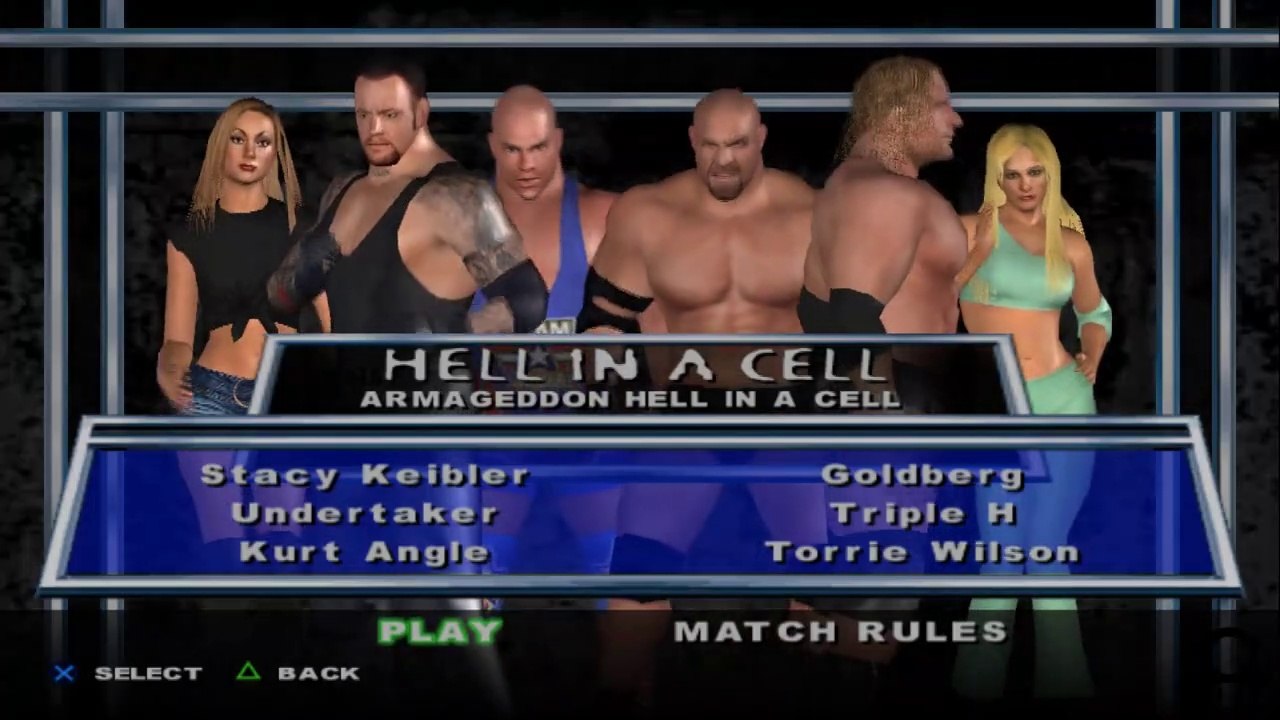 HCTP Stacy Keibler vs Undertaker vs Kurt Angle vs Goldberg vs Triple H vs Torrie Wilson