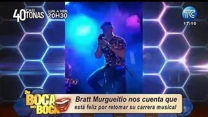 Bratt Murgueitio está feliz de retomar su carrera musical: "A la gente le gusta"