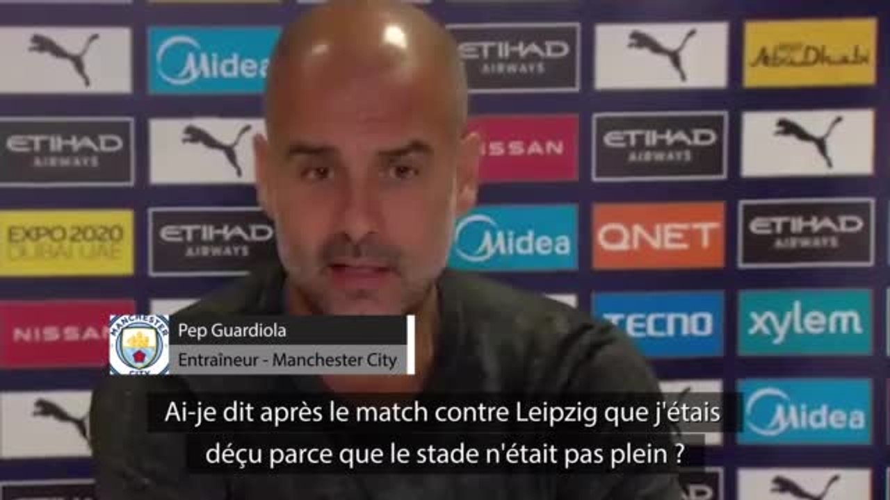 Manchester City - Guardiola : "Nous avons besoin du soutien des fans"