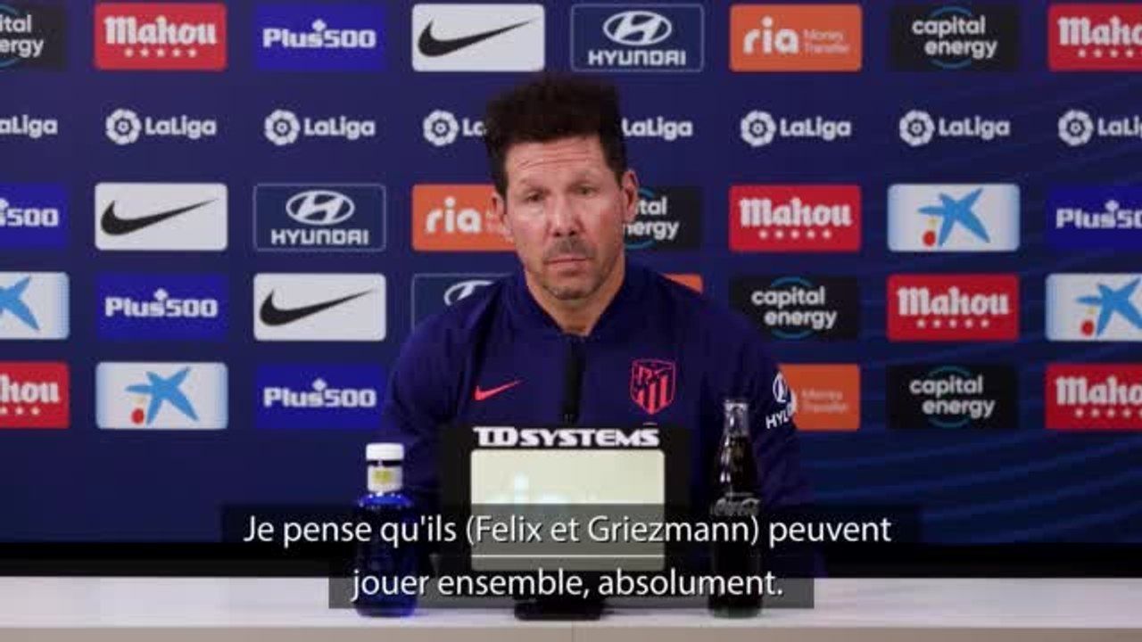 Atlético - Simeone : "Joao Felix et Griezmann peuvent jouer ensemble"