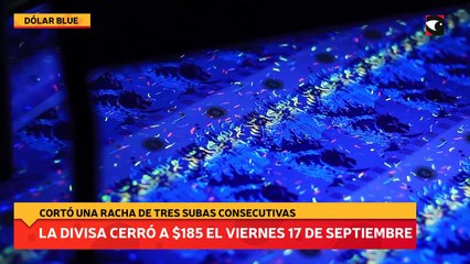 La divisa cerró a $185 el viernes 17 de septiembre