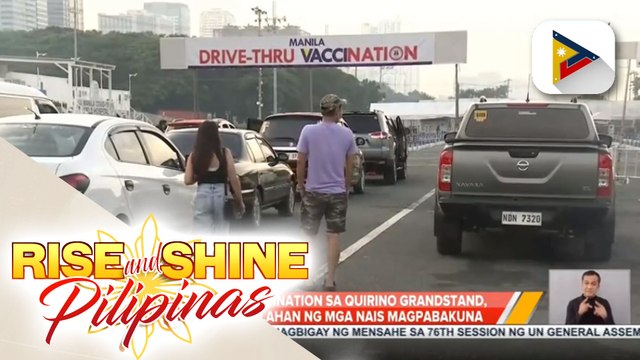 Drive-thru vaccination sa Quirino Grandstand, maagang pinilahan ng mga nais magpabakuna ng second dose; Walk-in, hindi pinapayagan