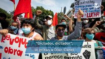 Protestan opositores en embajada de Cuba en México por visita de Díaz-Canel