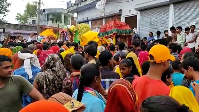 डोला में बैठ ठाकुरजी ने किया नगर भ्रमण