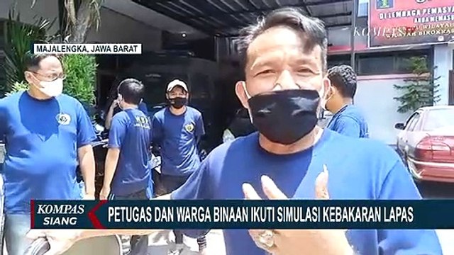 Petugas dan Warga Binaan Ikuti Simulasi Kebakaran Lapas