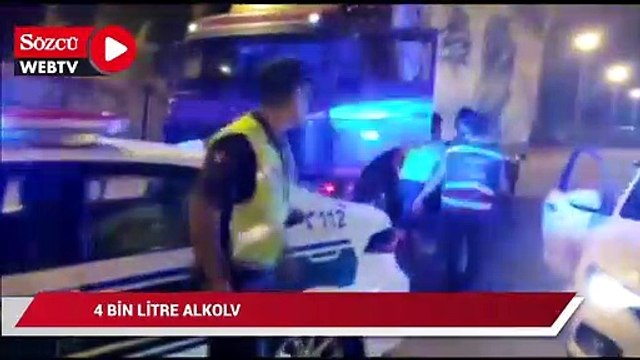 İstanbul'da sahte içki üretimi için getirilen 4 bin litre etil alkol ele geçirildi