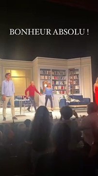 Fanny Leeb soutient son père, Michel Leeb, au Théâtre des Champs-Elysées. Le 17 septembre 2021.