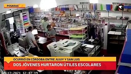 Dos jóvenes hurtaron útiles escolares