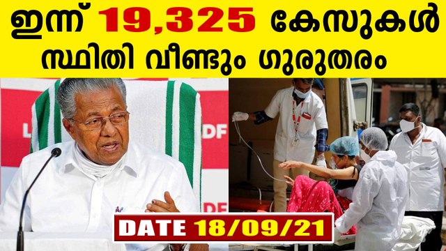 സംസ്ഥാനത്ത് ഇന്ന് 19,325 പേര്‍ക്ക് കോവിഡ്-19 സ്ഥിരീകരിച്ചു