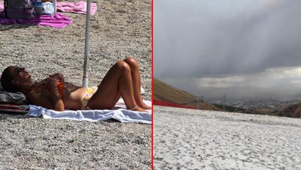 Bodrum'da kavurucu sıcağı gören denize koştu