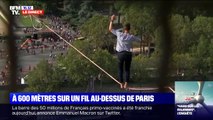 Paris: le funambule Nathan Paulin s'est élancé depuis la Tour Eiffel